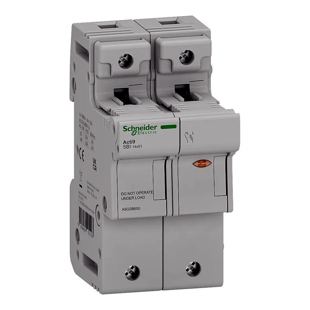 Роз'єднувач-запобіжник Acti9 SBI 1P+N 50 А 14х51 мм Schneider Electric A9GSB650