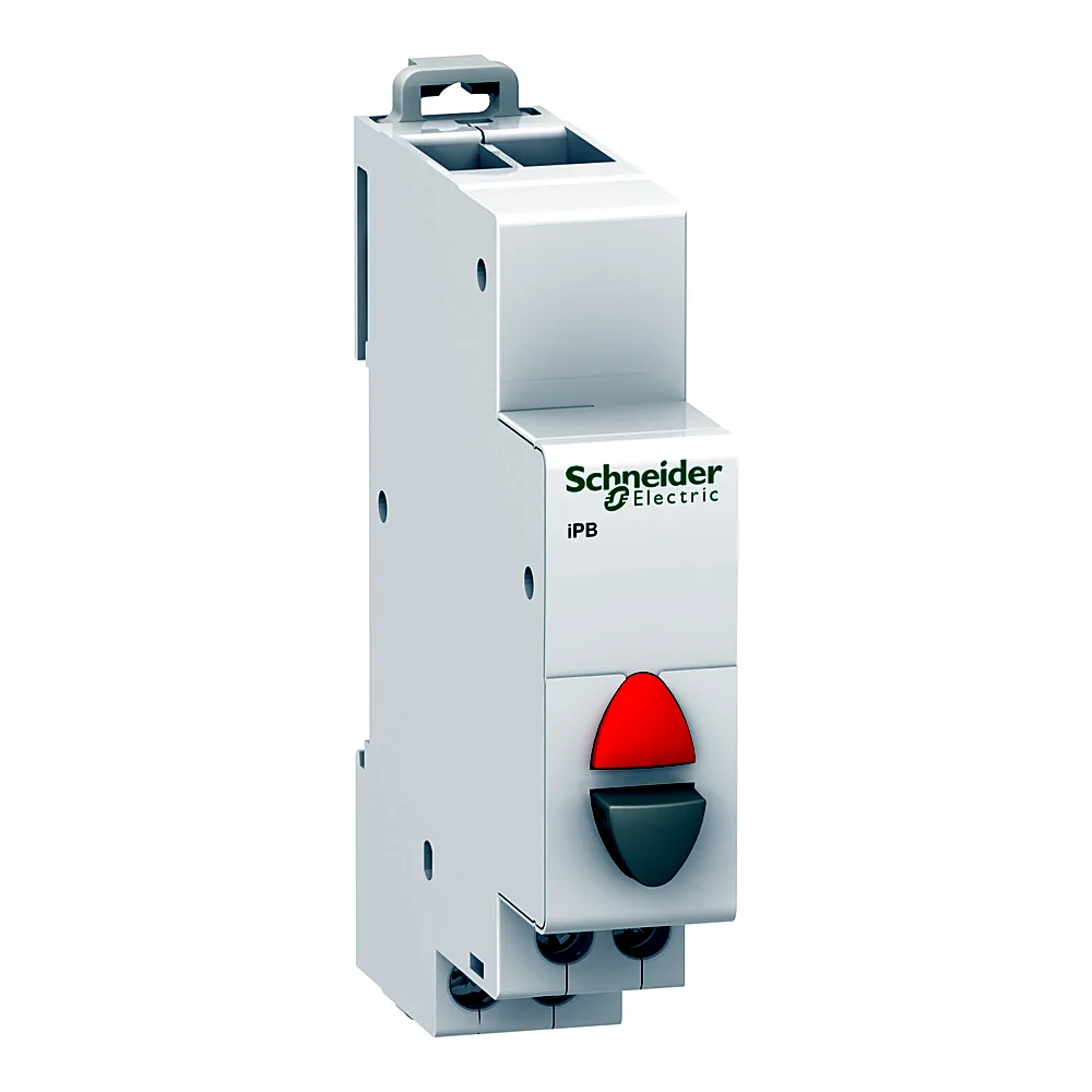 Кнопка керування Acti9 iPB 1NC з червоним індикатором 12-48 В AC/DC одинарна сіра Schneider Electric A9E18039