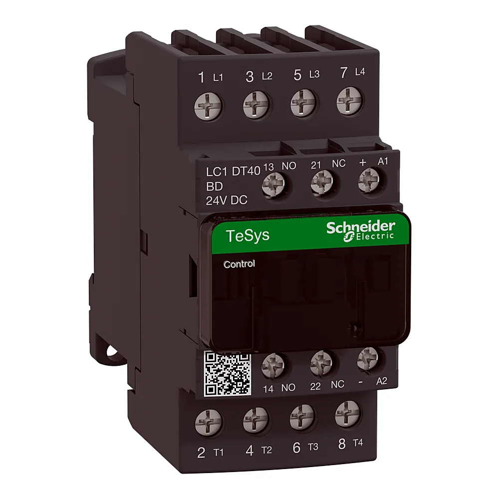 Контактор TeSys Deca 4P 4NO 40 А AC-1 1NO+1NC котушка 24 В DC Schneider Electric LC1DT40BD
