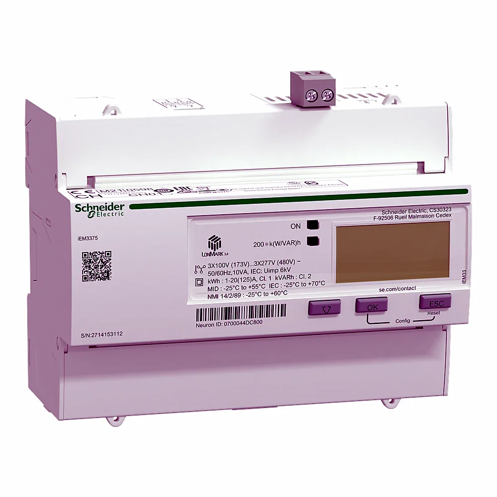 Лічильник електроенергії Acti9 iEM3375 3-фазний багатотарифний LON 125 А Schneider Electric A9MEM3375