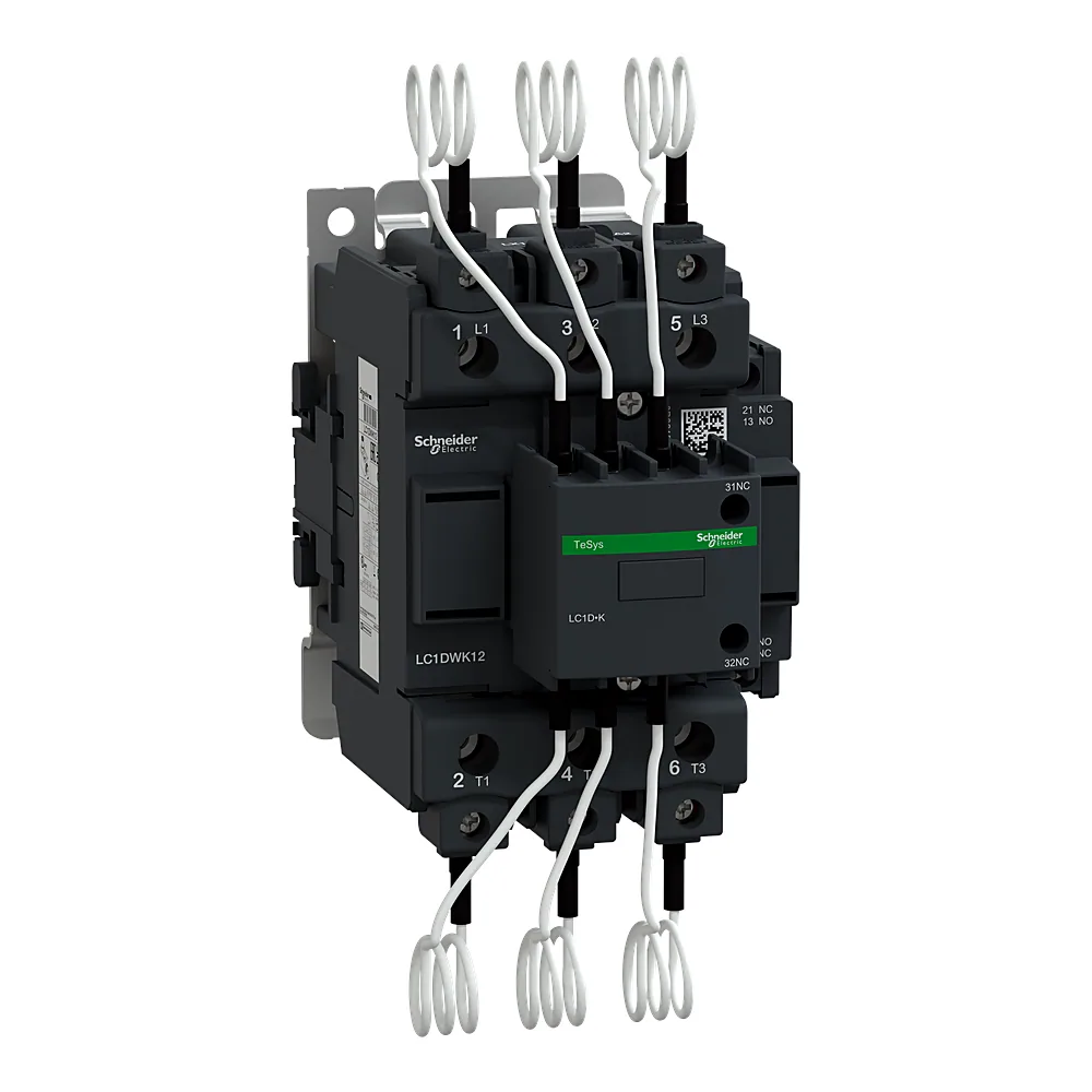 Контактор TeSys Deca для конденсаторних батарей 3P 60 квар 1NO+2NC котушка 230 В AC 50/60 Гц Schneider Electric LC1DWK12P7