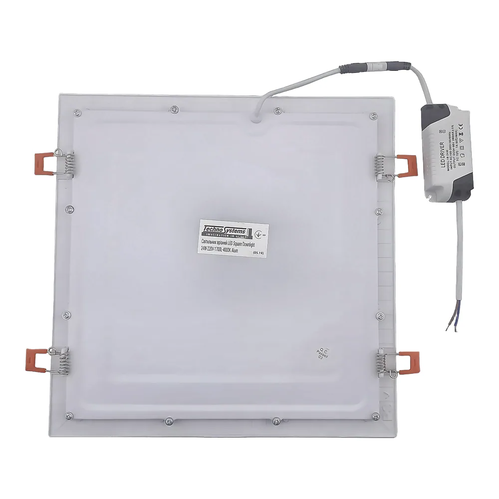 Світильник врізний LED Square Downlight 24 Вт-220V-1700L-4000K Alum TECHNO SYSTEM TNSy5000133