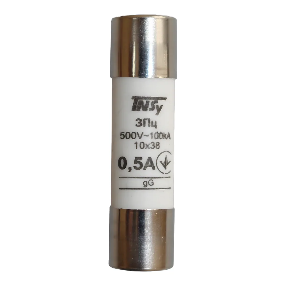 Запобіжник циліндричний ЗПц 10х38 gG 0,5 А TECHNO SYSTEM TNSy5506454