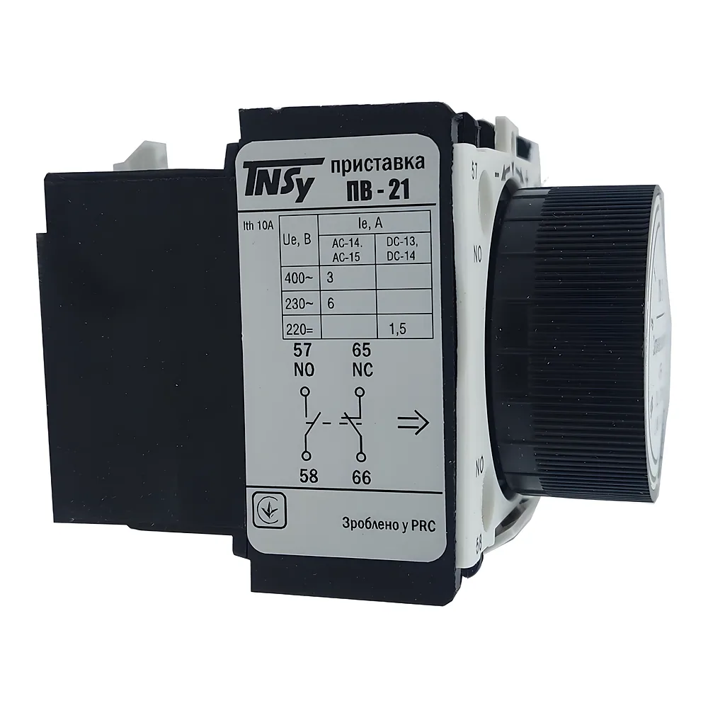 Допоміжний контакт ПВ22 затримка на вимик 10-180сек. 1NO+1NC TECHNO SYSTEM TNSy5504021