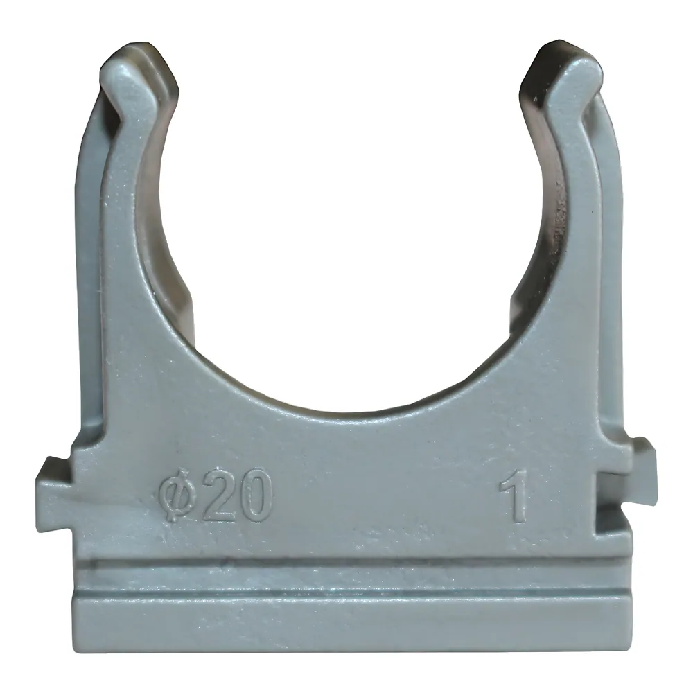 Кріплення кліпса для гофри d 20 сіре пак (100 шт) TECHNO SYSTEM TNSy5506210