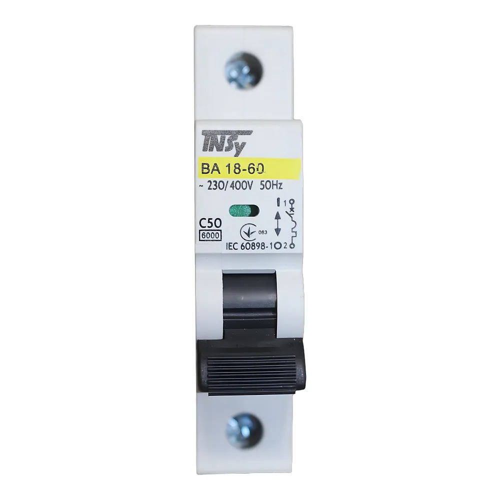 Автоматичний вимикачВА18-60 1P 50 А 6кА характеристика C TECHNO SYSTEM TNSy5504724