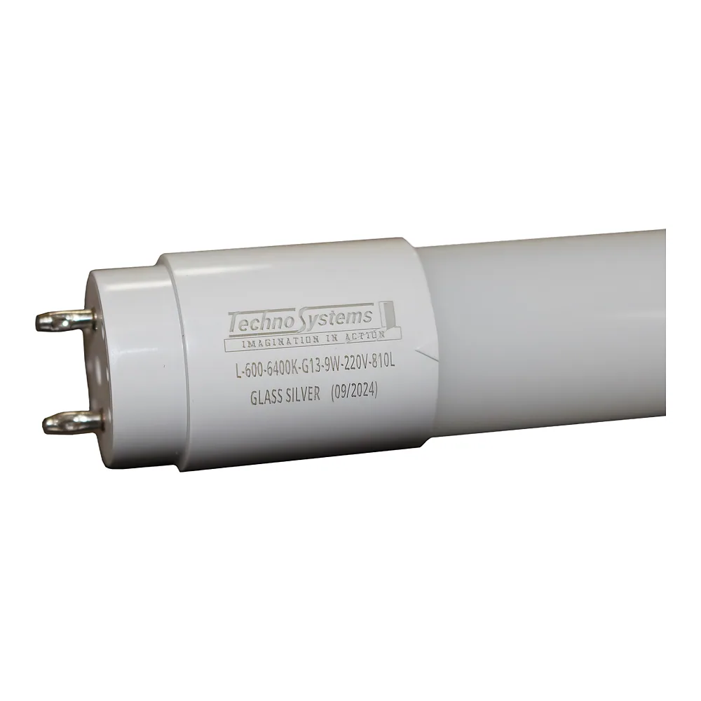 Світлодіодна лампа трубчаcта LED L-600-6400K-G13-9w-220V-810L GLASS SILVER TECHNO SYSTEM TNSy5000641