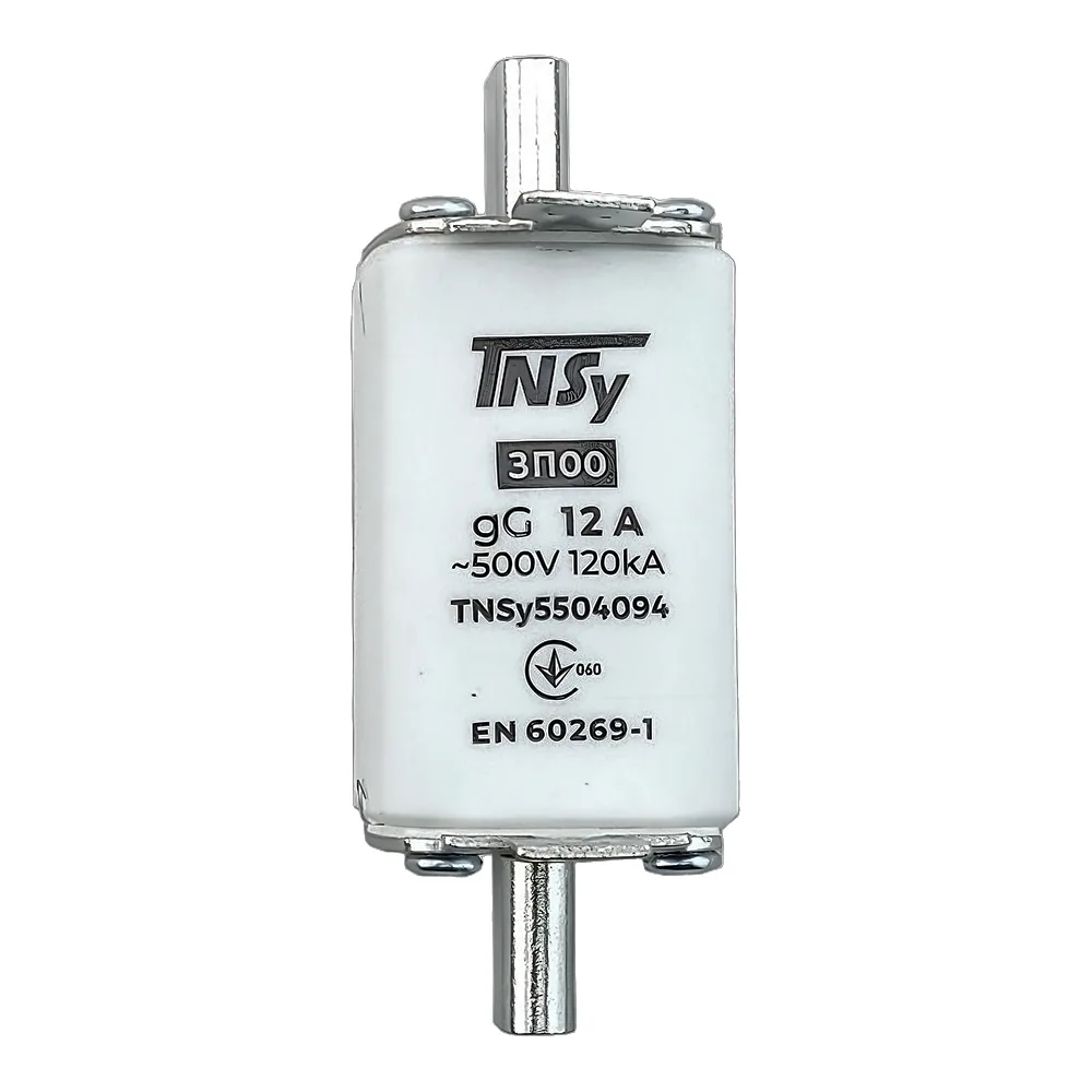 Запобіжник ЗП00 габарит 00 12 А TECHNO SYSTEM TNSy5504094