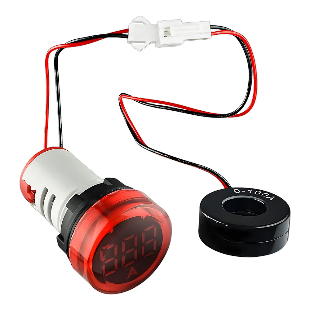 Амперметр AD22A 0-100A червоний TECHNO SYSTEM TNSy5503357