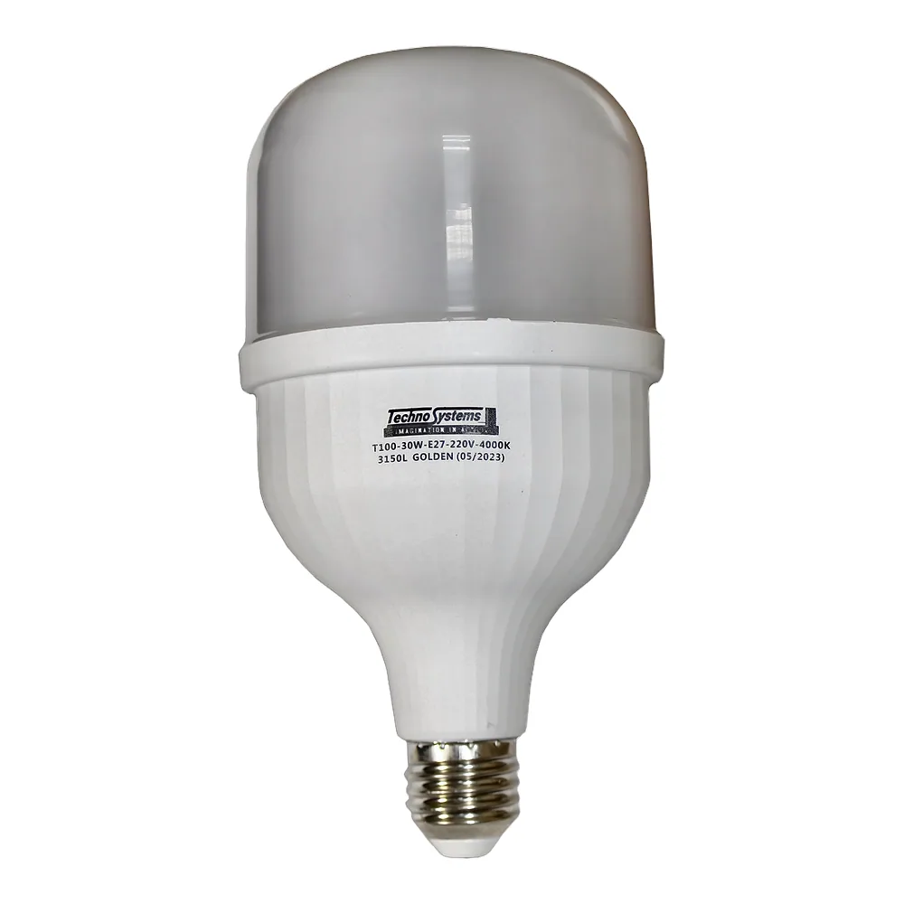 Світлодіодна лампа LED Bulb-T100-30W-E27-220V-4000K-3150L GOLDEN BULB TECHNO SYSTEM TNSy5000259