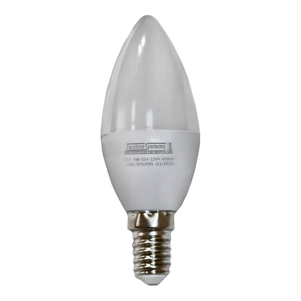 Світлодіодна лампа LED Bulb-C37-6W-E14-220V-6500K-540L ICCD (свічка) BULB TECHNO SYSTEM TNSy5000253
