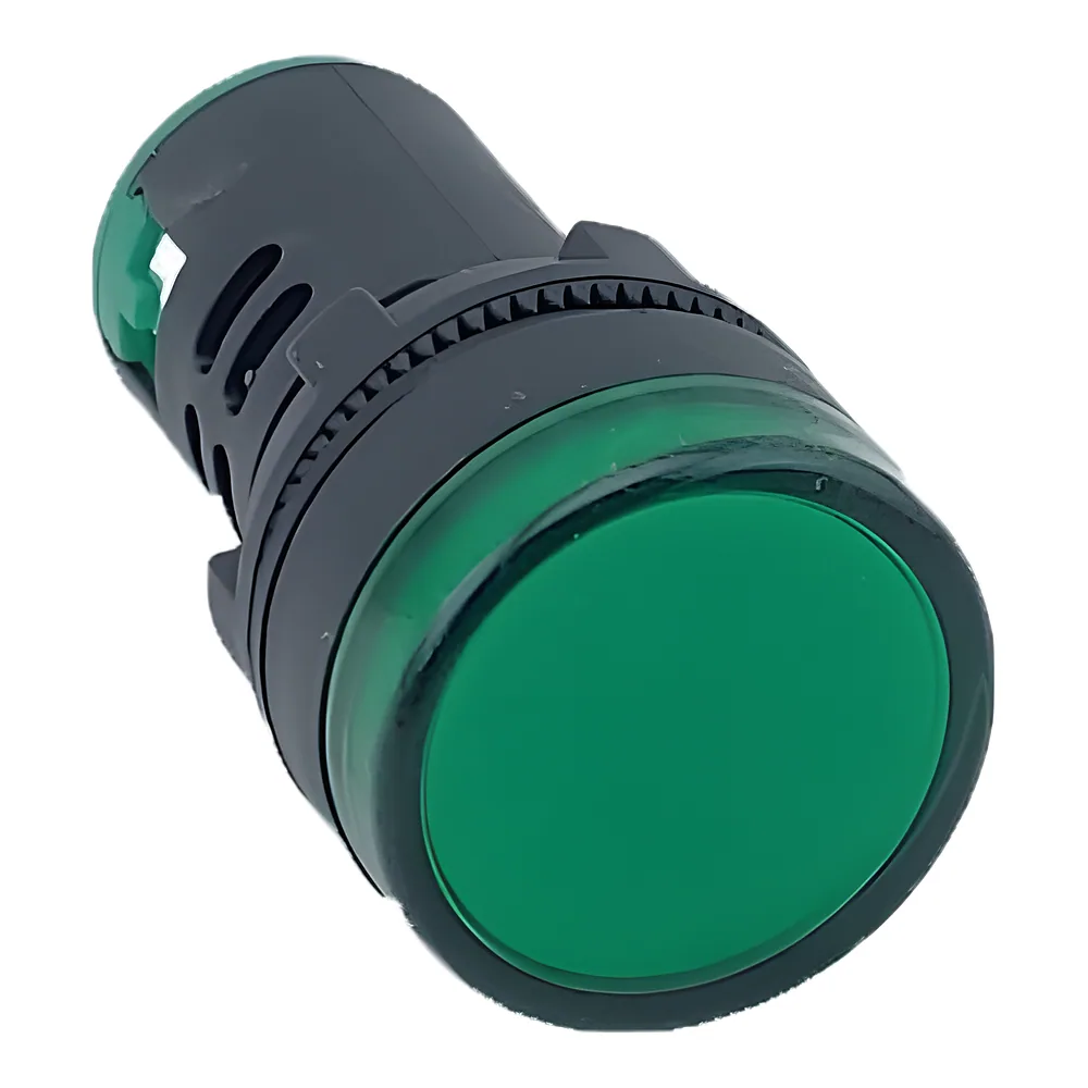 Лампа AD22DS d22mm 12 В AC/DC зелений TECHNO SYSTEM TNSy5502201