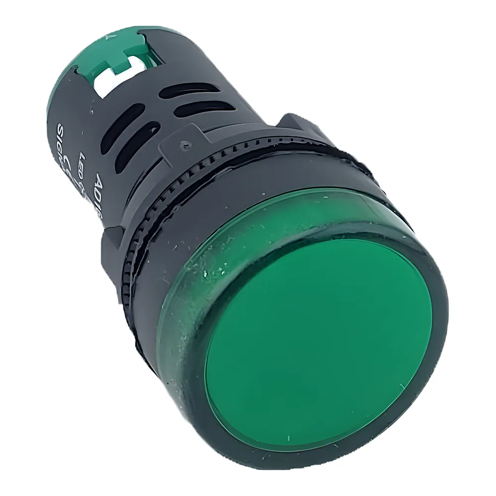 Лампа AD22DS d22mm 24 В AC/DC зелений TECHNO SYSTEM TNSy5500236