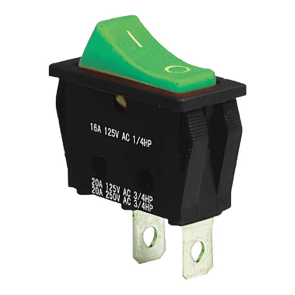 Перемикач KCD3-101 G/B Перемикач 1 клав зелений TECHNO SYSTEM TNSy5500827