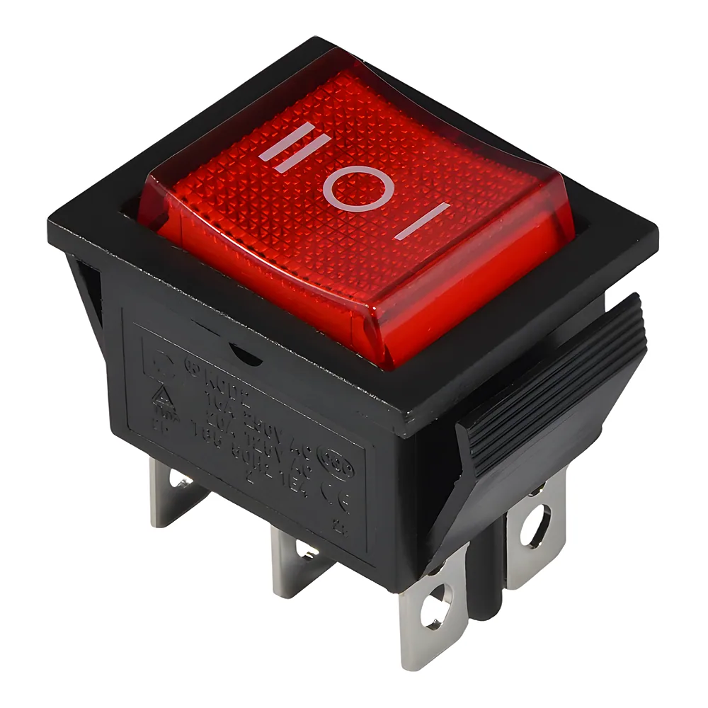 Перемикач KCD2-203 R/B Перемикач 1 клав перекидний (червоний) TECHNO SYSTEM TNSy5500787