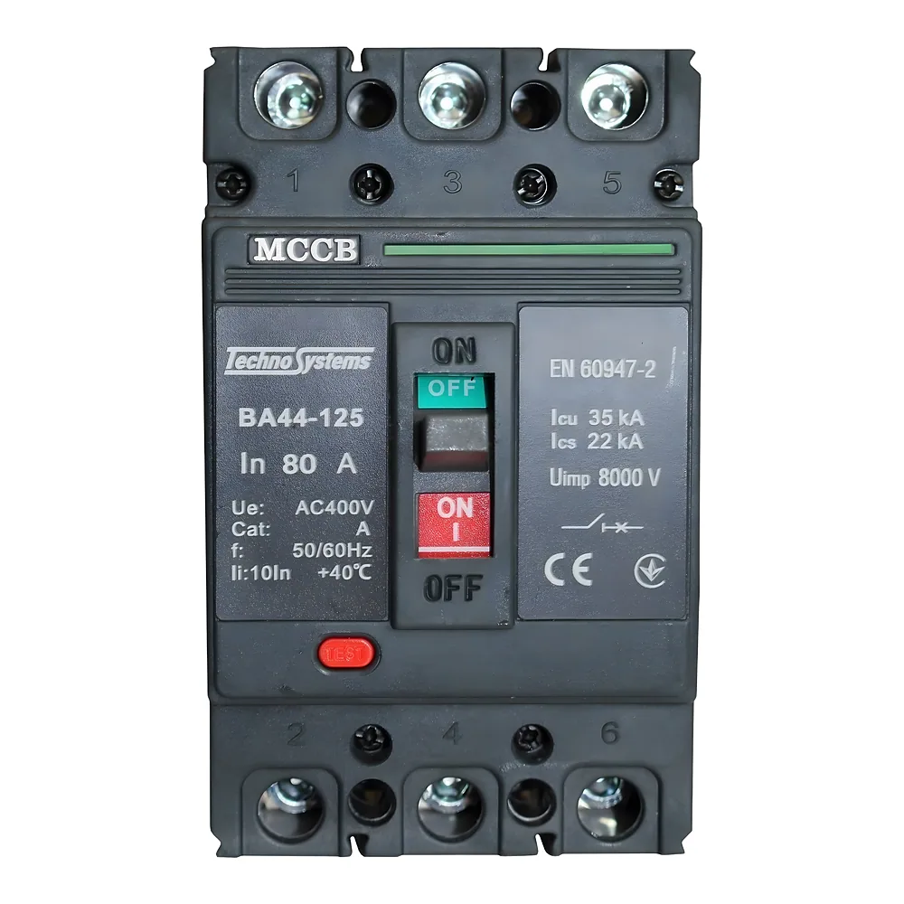 Автоматичний вимикач ВА44-125 3P 80 А 35кА TECHNO SYSTEM TNSy5506727