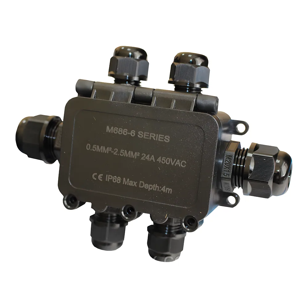 Коробка розподільча М686-6 IP68 з клеммой 24 А TECHNO SYSTEM TNSy5506533