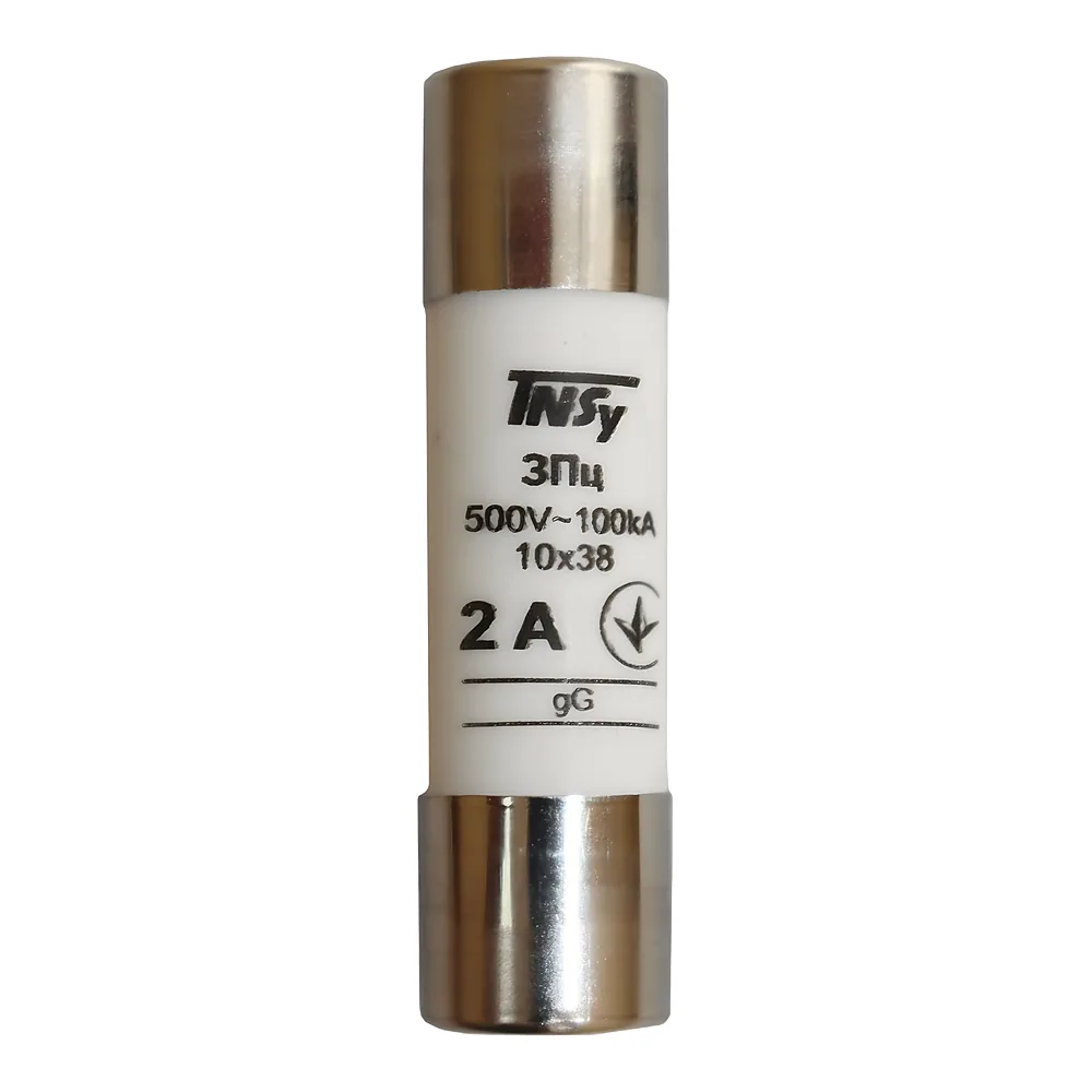 Запобіжник циліндричний ЗПц 10х38 gG 2 А TECHNO SYSTEM TNSy5506456