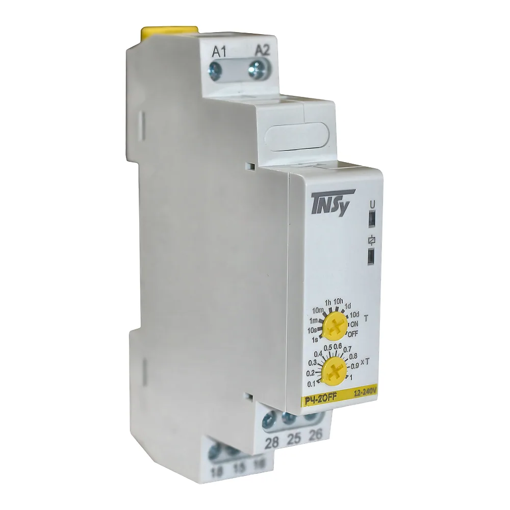 Реле часу РЧ-2OFF 12-240V AC/DC (2C/Ox16A AC1) 0,1с-10 днів затримка вимикання TECHNO SYSTEM TNSy5506373