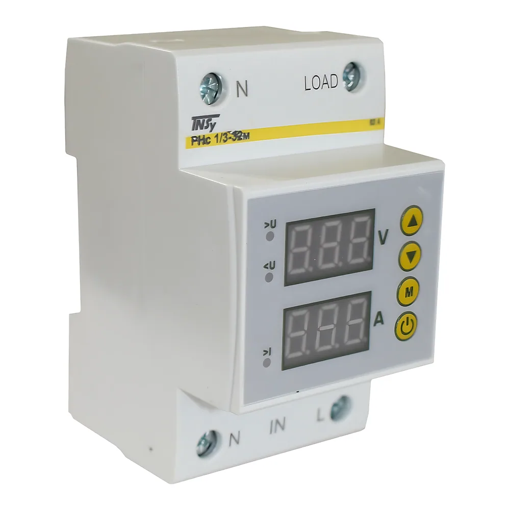 Реле РНс1/3-63 м 1ф 63 А 3 модулі 120/300 В контроль напруги та струму TECHNO SYSTEM TNSy5506346