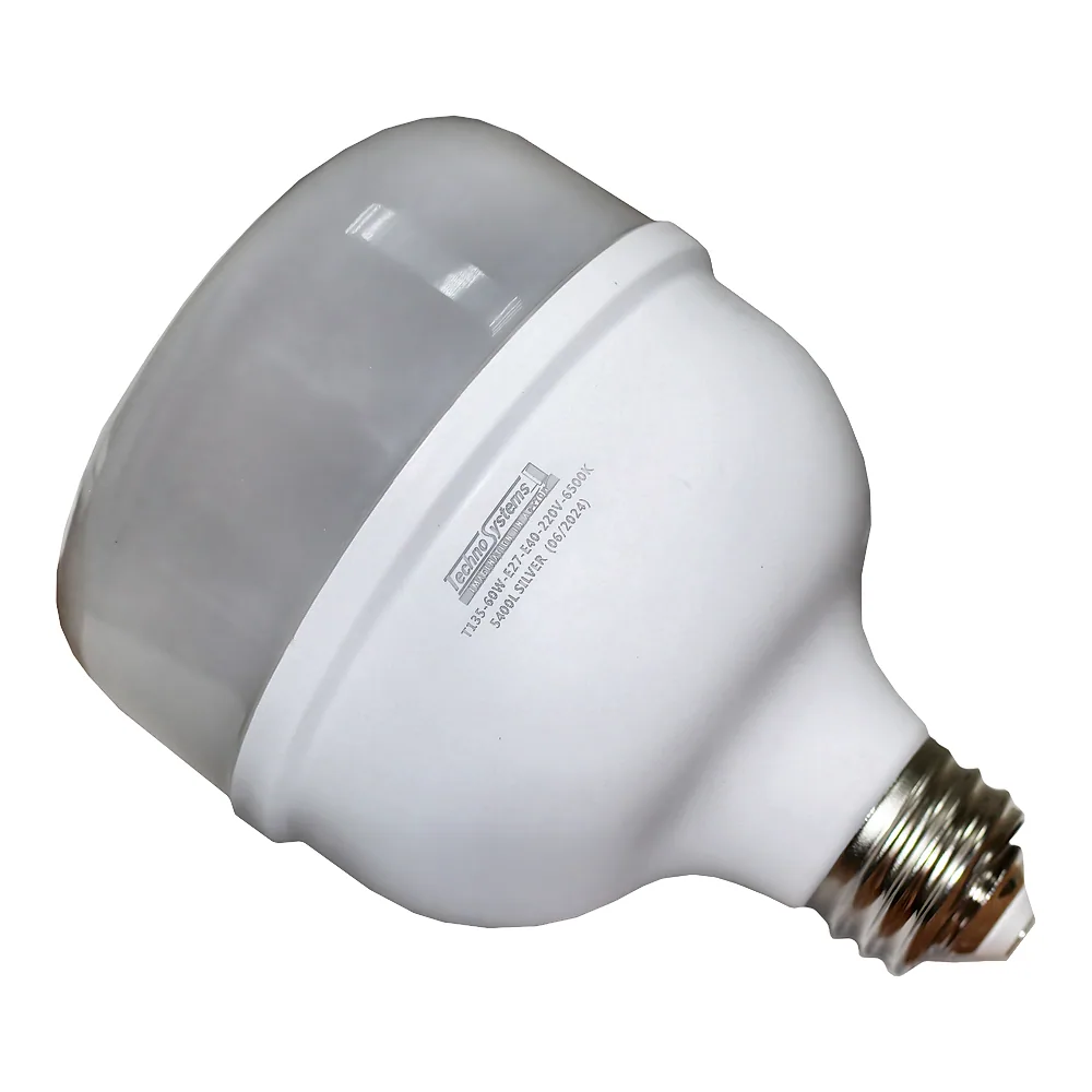 Світлодіодна лампа LED Bulb-T135-60W-E27-E40-220V-6500K-5400L SILVER BULB TECHNO SYSTEM TNSy5000622