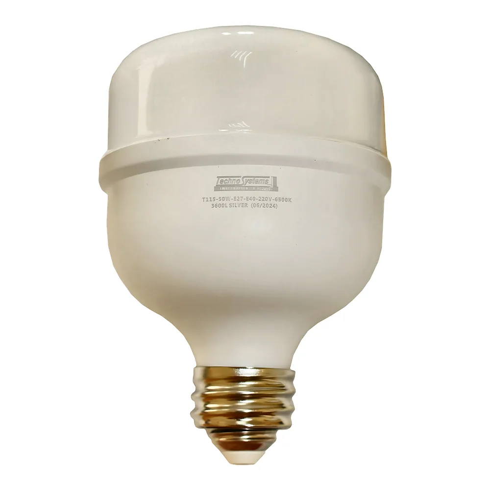 Світлодіодна лампа LED Bulb-T115-50W-E27-E40-220V-6500K-4500L SILVER BULB TECHNO SYSTEM TNSy5000621
