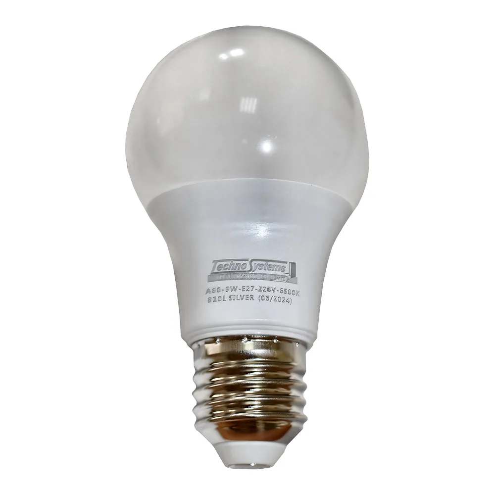 Світлодіодна лампа LED Bulb-A60-9W-E27-220V-6500K-810L SILVER BULB TECHNO SYSTEM TNSy5000609