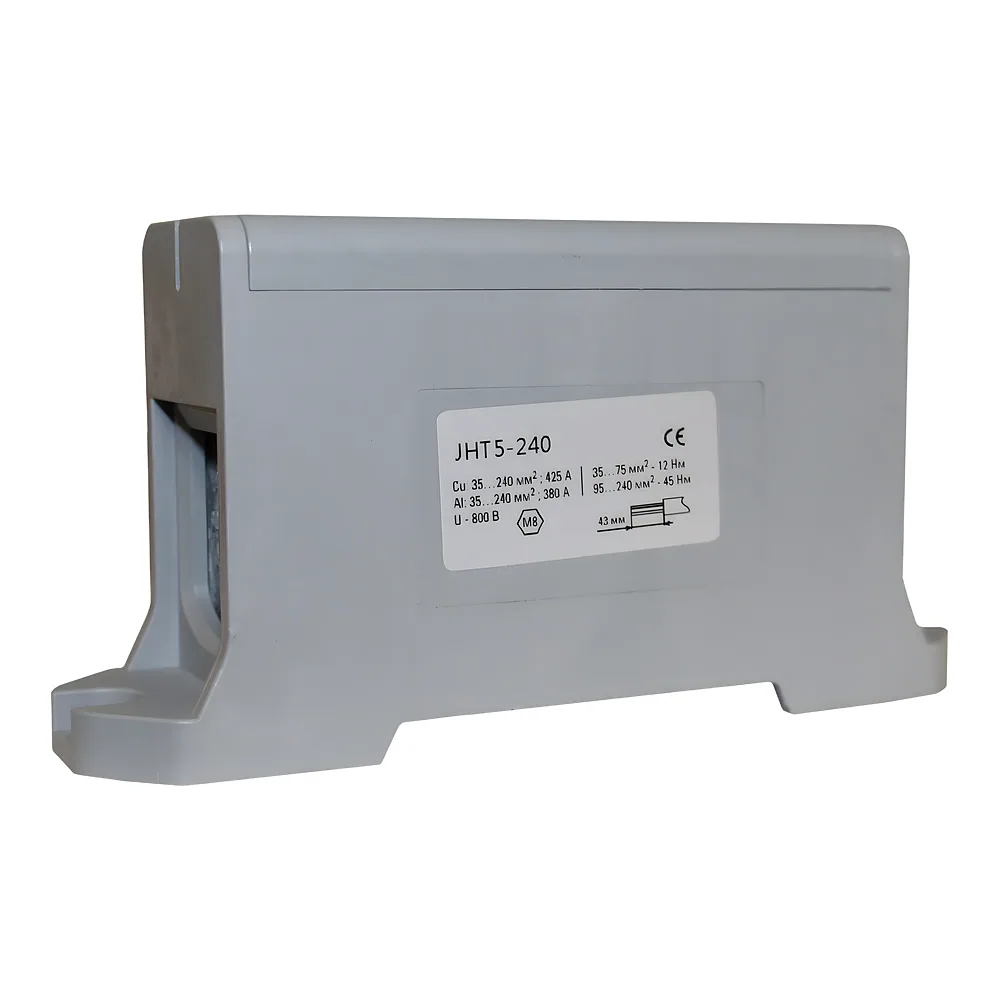 Клема силова СКНГ-JHT5-240 35-240 мм² 380 А сірий TECHNO SYSTEM TNSy5506248
