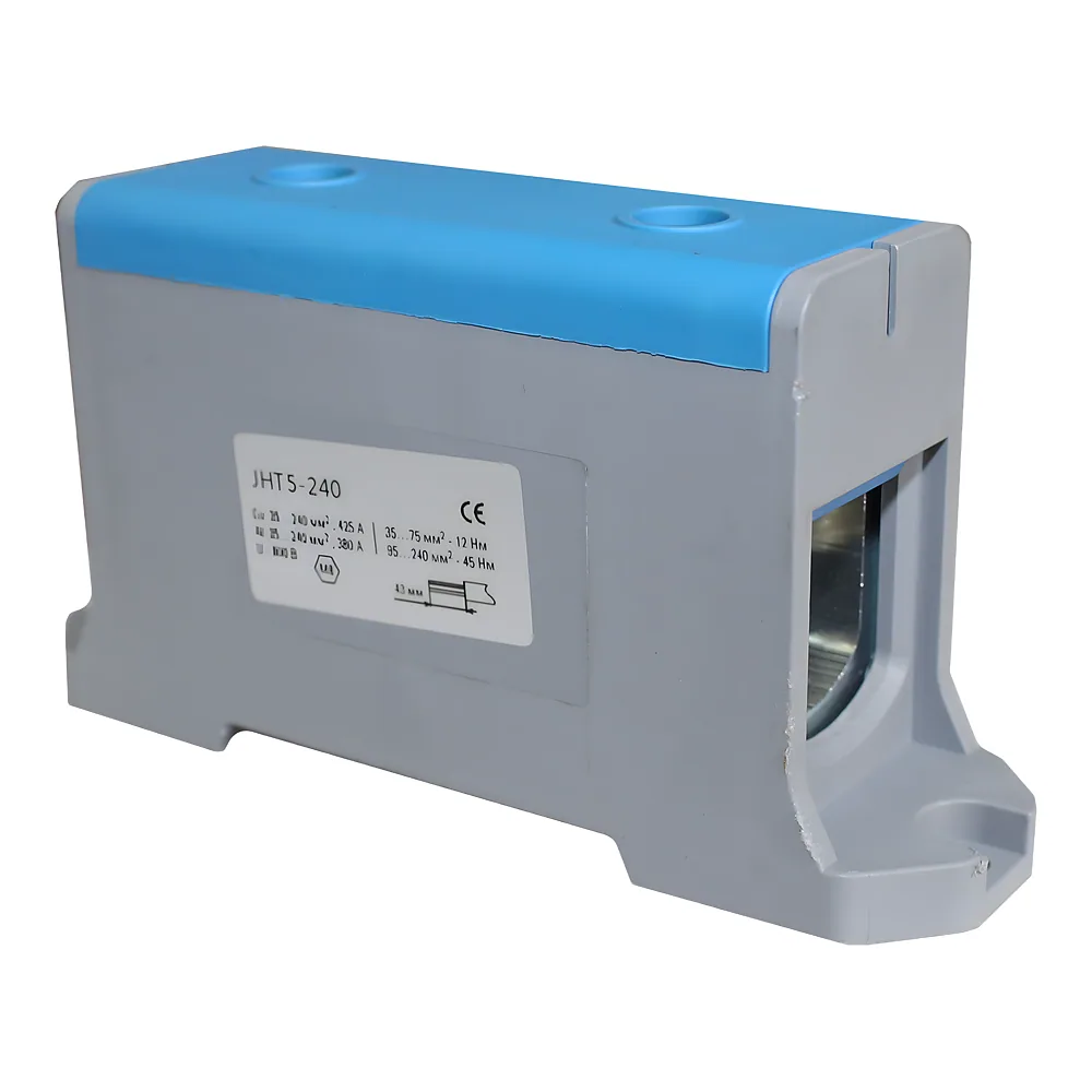 Клема силова СКНГ-JHT5-240 35-240 мм² 380 А «N» синій TECHNO SYSTEM TNSy5506247
