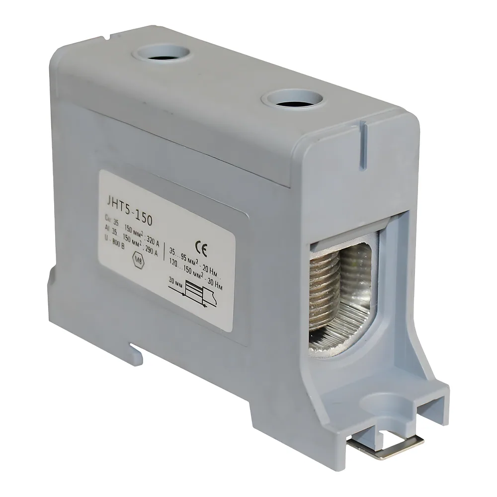 Клема силова СКНГ-JHT5-150 35-150 мм² 290 А сірий TECHNO SYSTEM TNSy5506245