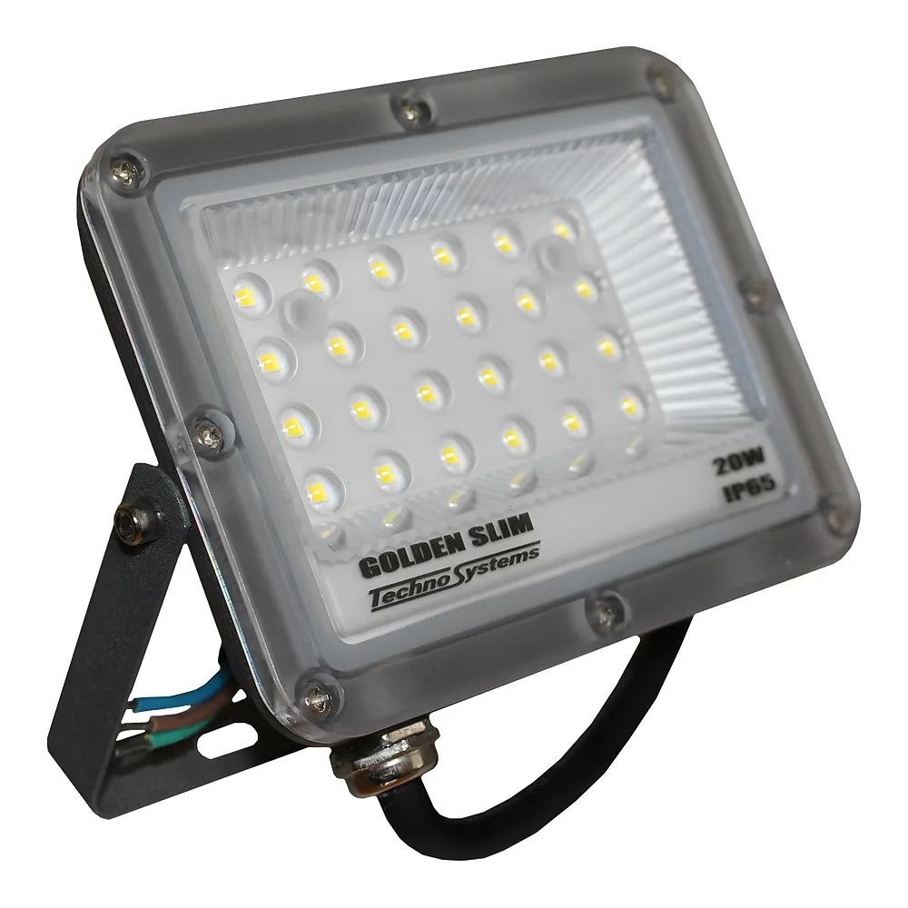 Прожектор LED 20 Вт GOLDEN Slim 220 В 2200Lm 6500K IP65 TECHNO SYSTEM TNSy5000991