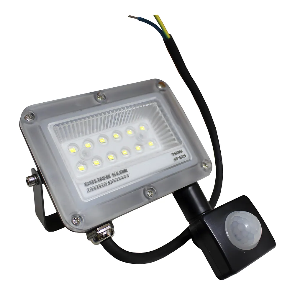 Прожектор LED 10 Вт GOLDEN Slim 220 В 1100Lm 6500K IP65 + ДР TECHNO SYSTEM TNSy5001152