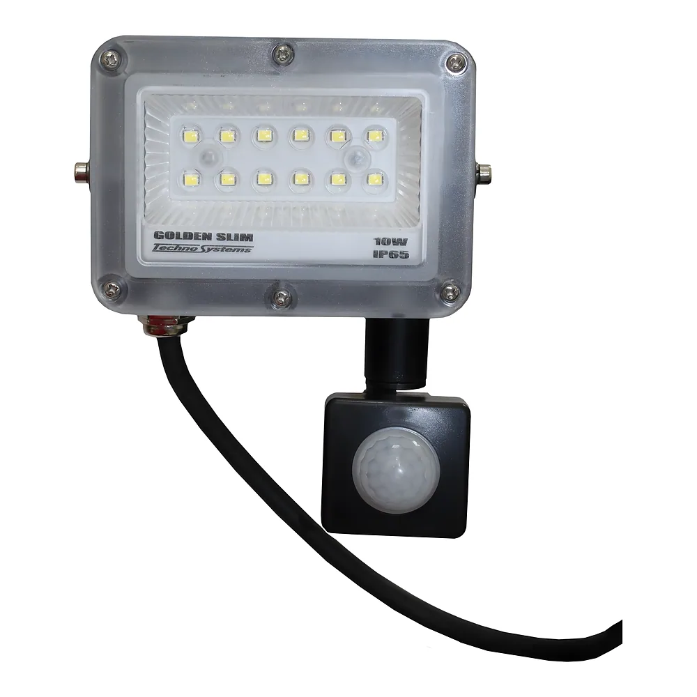 Прожектор LED 10 Вт GOLDEN Slim 220 В 1100Lm 6500K IP65 + ДР TECHNO SYSTEM TNSy5001152