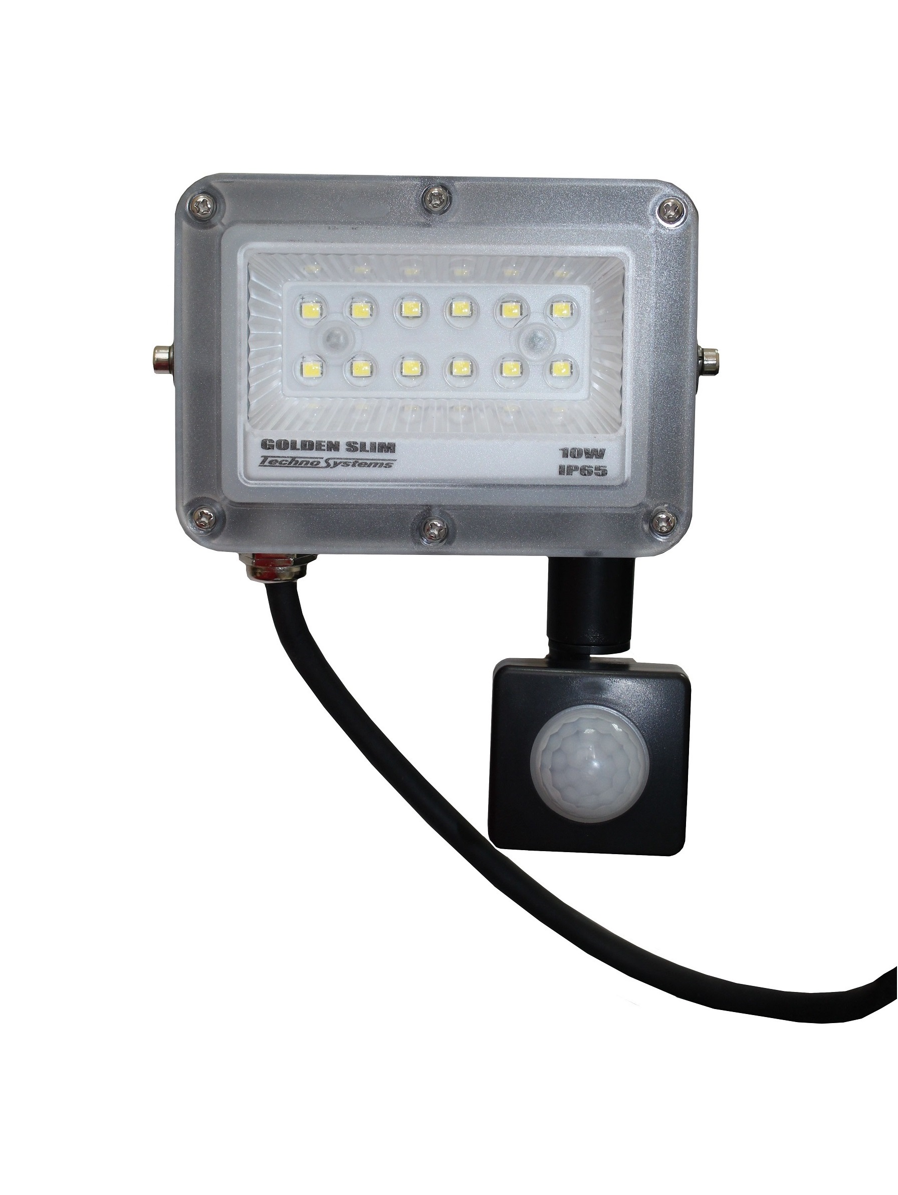 Прожектор LED 10 Вт GOLDEN Slim 220 В 1100Lm 6500K IP65 + ДР TECHNO SYSTEM TNSy5001152