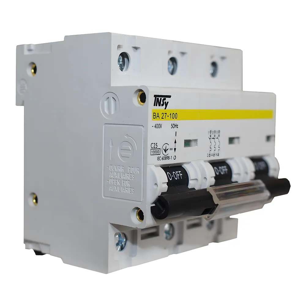 Автоматичний вимикач ВА27-100 3P 25 А 10кА характеристика C TECHNO SYSTEM TNSy5504853