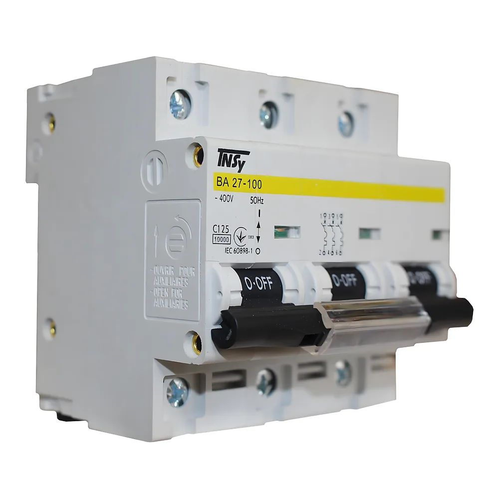 Автоматичний вимикачВА27-100 3P 125 А 10 кА характеристика C TECHNO SYSTEM TNSy5504860