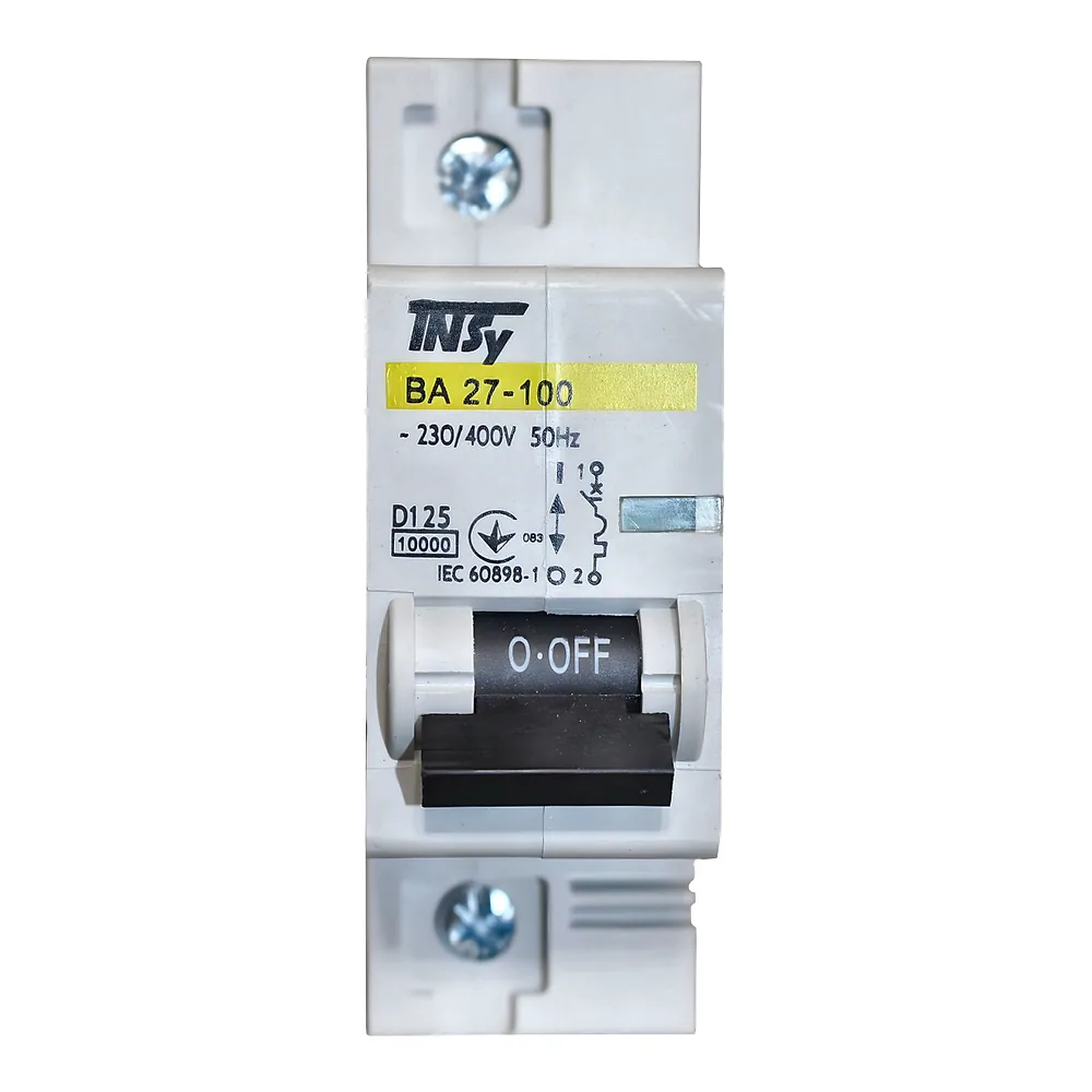 Автоматичний вимикачВА27-100 1P 125 А 10 кА характеристика D TECHNO SYSTEM TNSy5504884