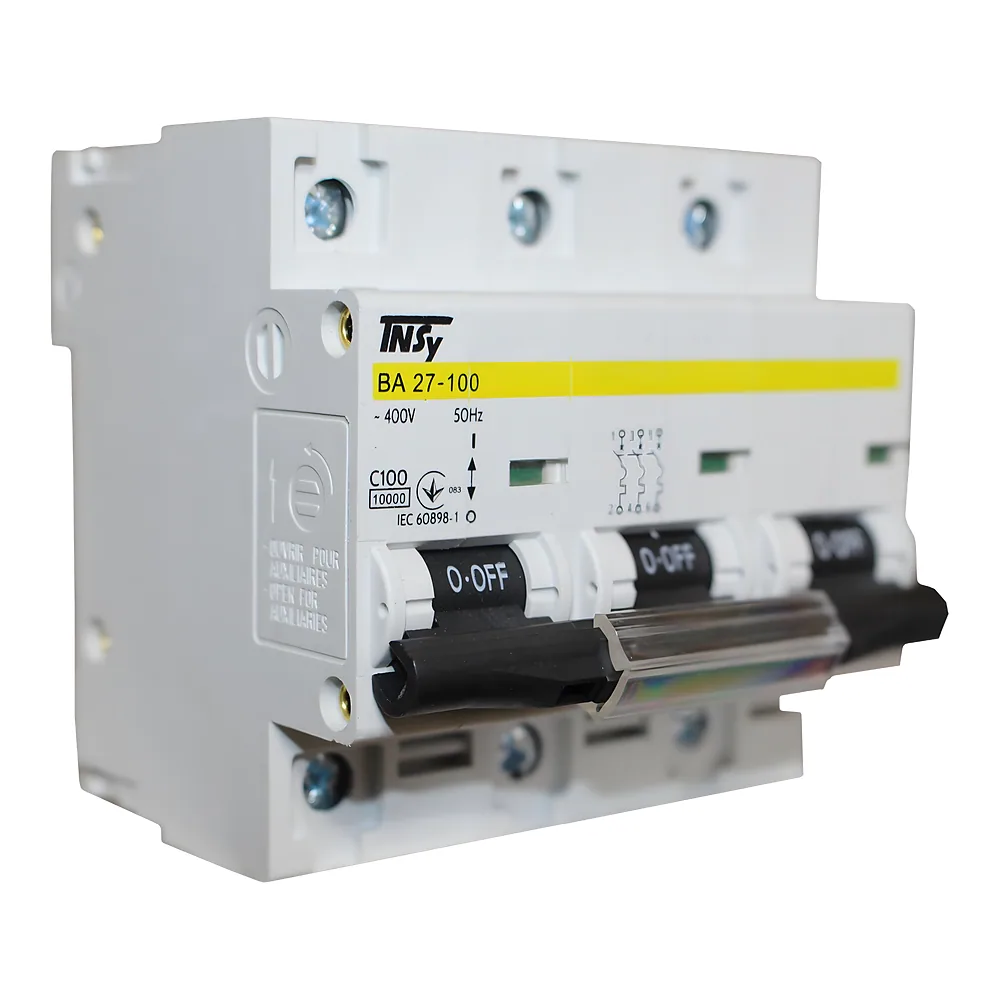 Автоматичний вимикачВА27-100 3P 100 А 10 кА характеристика C TECHNO SYSTEM TNSy5504859