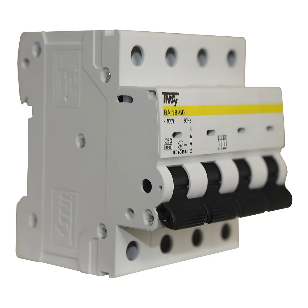 Автоматичний вимикач ВА18-60 4P 50 А 6кА характеристика C TECHNO SYSTEM TNSy5504765