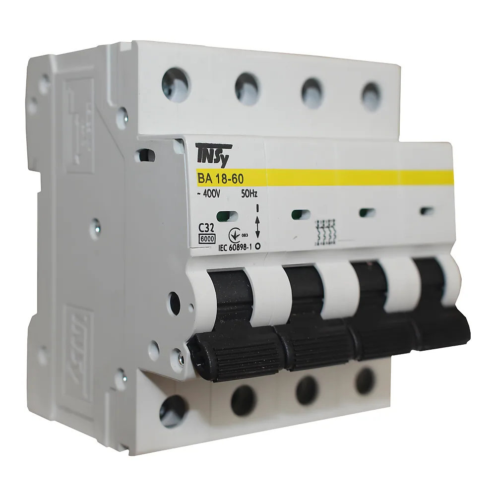 Автоматичний вимикач ВА18-60 4P 32 А 6кА характеристика C TECHNO SYSTEM TNSy5504763