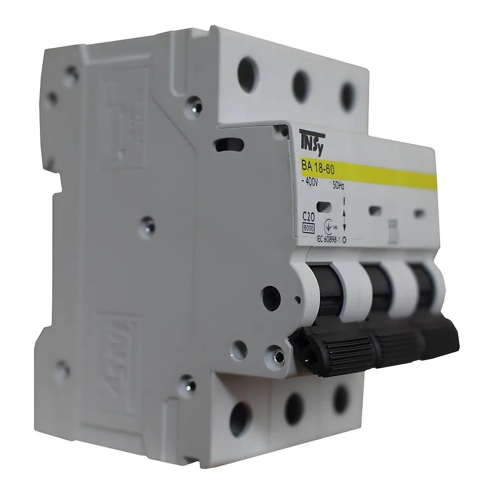 Автоматичний вимикачВА18-60 3P 20 А 6кА характеристика C TECHNO SYSTEM TNSy5504748