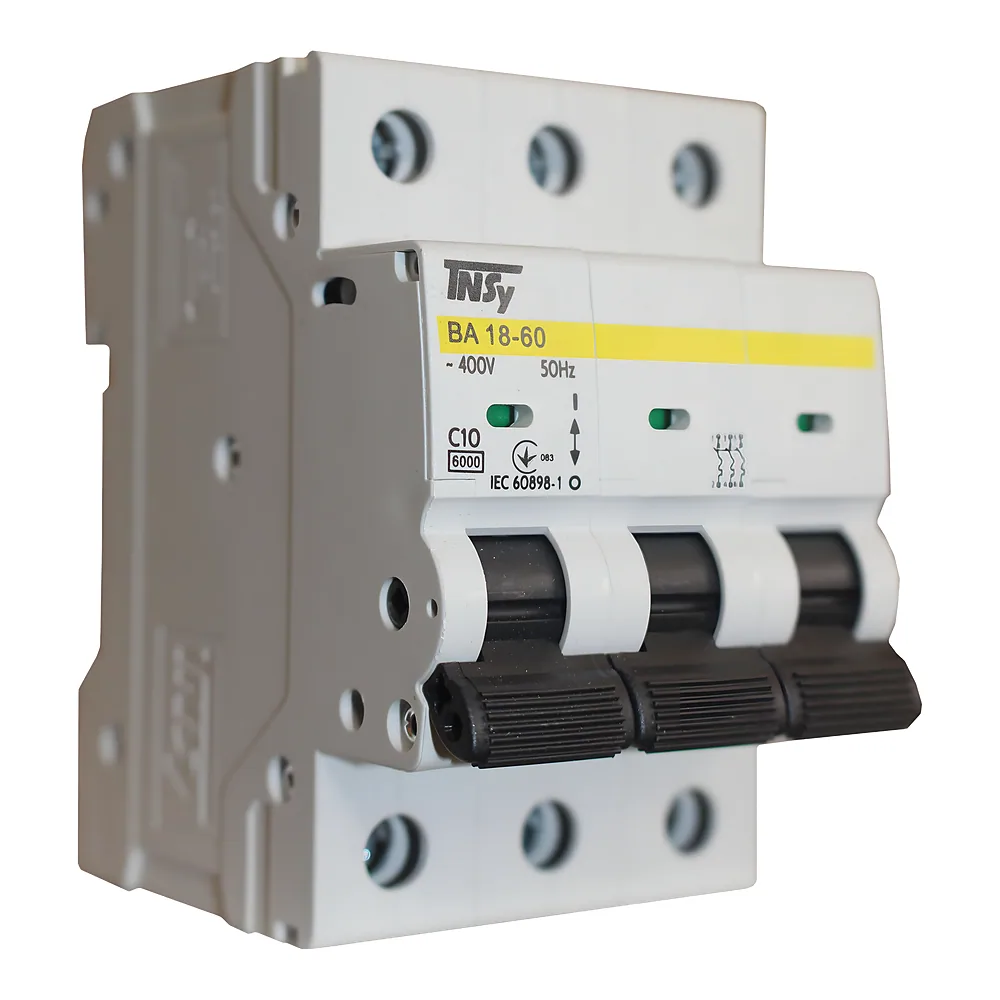Автоматичний вимикачВА18-60 3P 10 А 6кА характеристика C TECHNO SYSTEM TNSy5504746