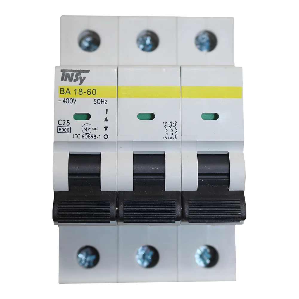 Автоматичний вимикачВА18-60 3P 25 А 6кА характеристика C TECHNO SYSTEM TNSy5504749