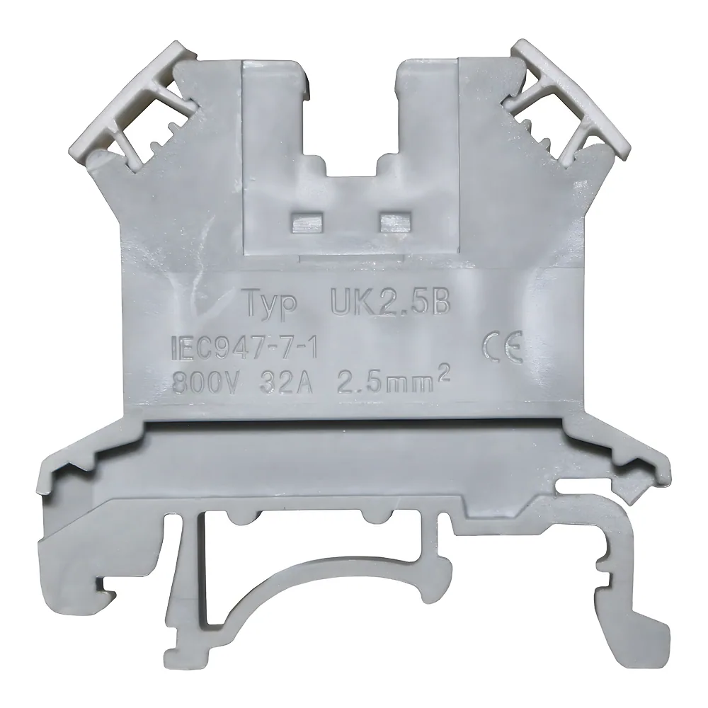 Клема КНГ-UK2,5 32 А 0,2-2,5 мм² гвинтова сіра набірна на DIN-рейку без маркера без кришки TECHNO SYSTEM TNSy5505462