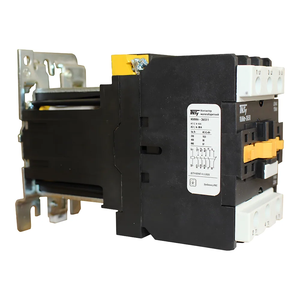Контактор КММп36511 65 А 24 В DC 1NO+1NC (220 В 15,5kW / 400 В 30kW) TECHNO SYSTEM TNSy5505614