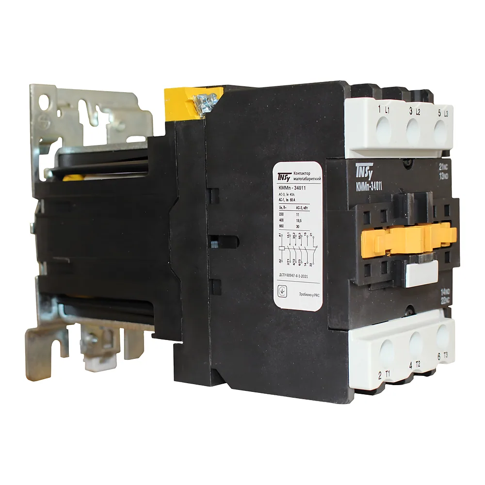 Контактор КММп34011 40 А 24 В DC 1NO+1NC (220 В 11kW / 400 В 18,5kW) TECHNO SYSTEM TNSy5505612