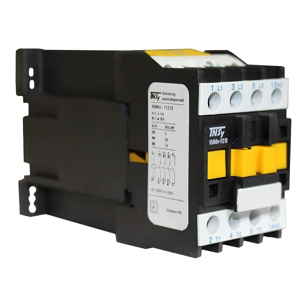 Контактор КММп11210 12 А 24 В DC 1NO (220 В 3kW / 400 В 5,5kW) TECHNO SYSTEM TNSy5505608