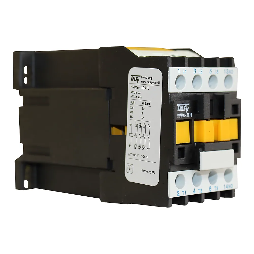 Контактор КММп10910 9 А 24 В DC 1NO (220 В 2,2kW / 400 В 4kW) TECHNO SYSTEM TNSy5505607