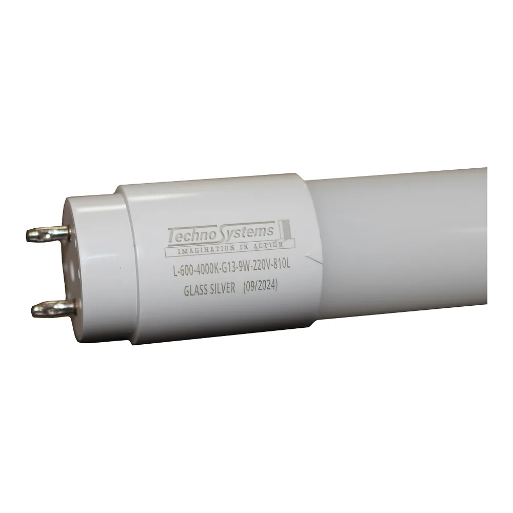 Світлодіодна лампа трубчаcта LED L-600-4000K-G13-9w-220V-810L GLASS SILVER TECHNO SYSTEM TNSy5000642