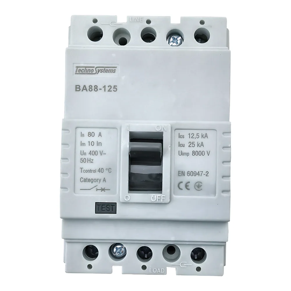 Автоматичний вимикач ВА88-125 3P 80 А 25кА TECHNO SYSTEM TNSy5505225